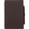 Coffee fibre notebook with pen (approx. A5) in Brown