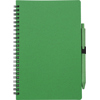 Wheat straw notebook with pen (approx. A5) in Green