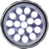 Torch with 17 LED lights in Black/silver