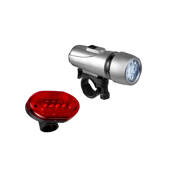 Set of two bicycle lights in multicoloured