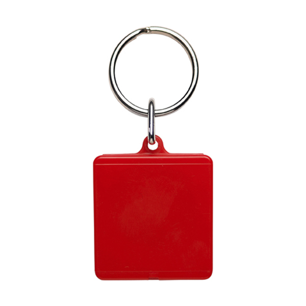 Key holder for € 1.00 or € 0.50 in red