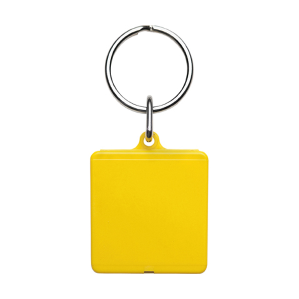 Key holder for € 1.00 or € 0.50 in yellow