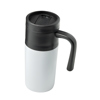 Stainless steel travel mug, 330ml capacity. in White