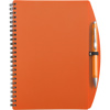 Notebook with ballpen (approx. A5) in Orange
