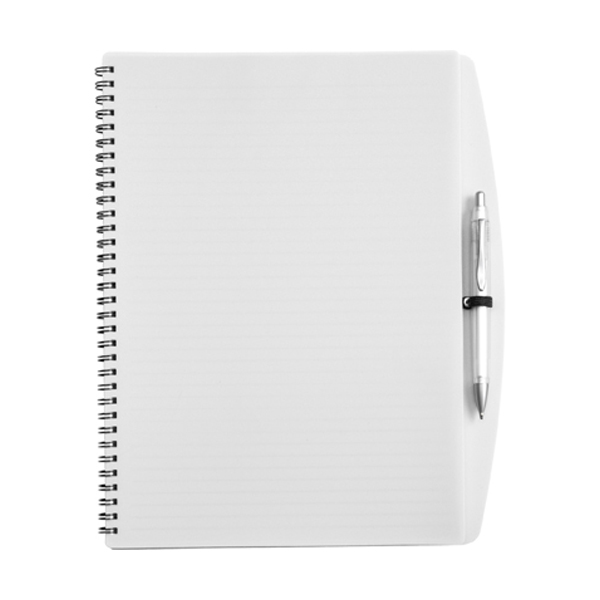 A4 Spiral notebook in white