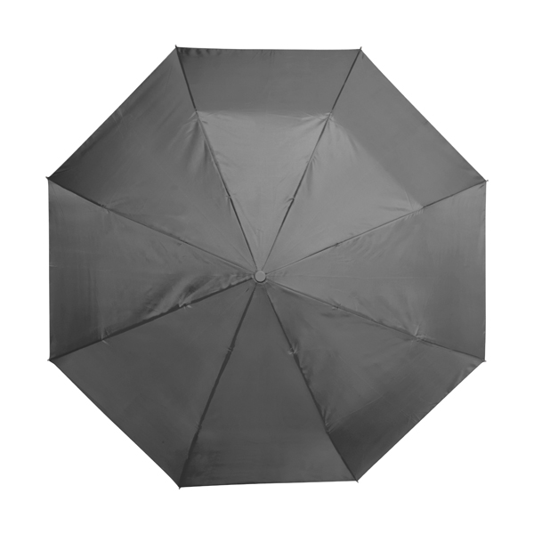 Automatic polyester foldable eight panel umbrella. in black