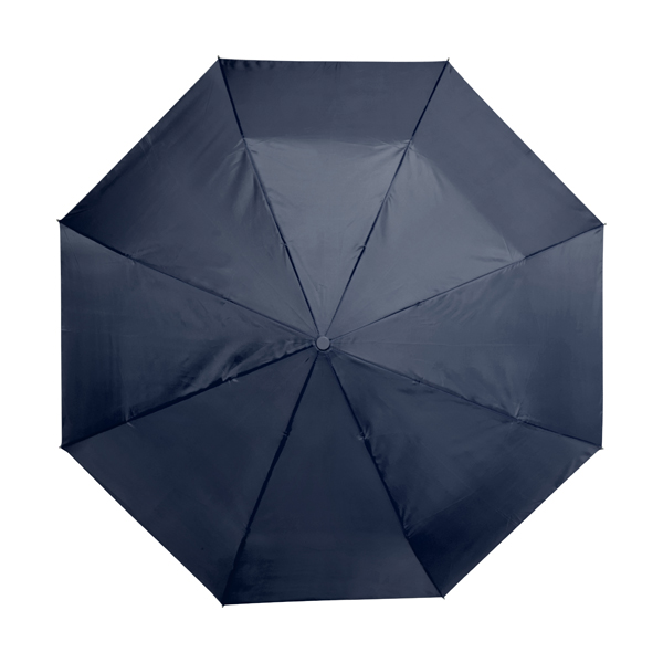 Automatic polyester foldable eight panel umbrella. in blue