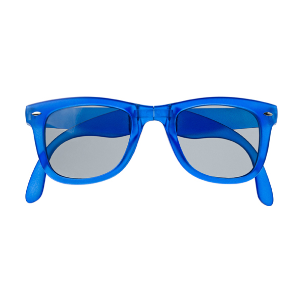 Foldable frosted sunglasses. in blue