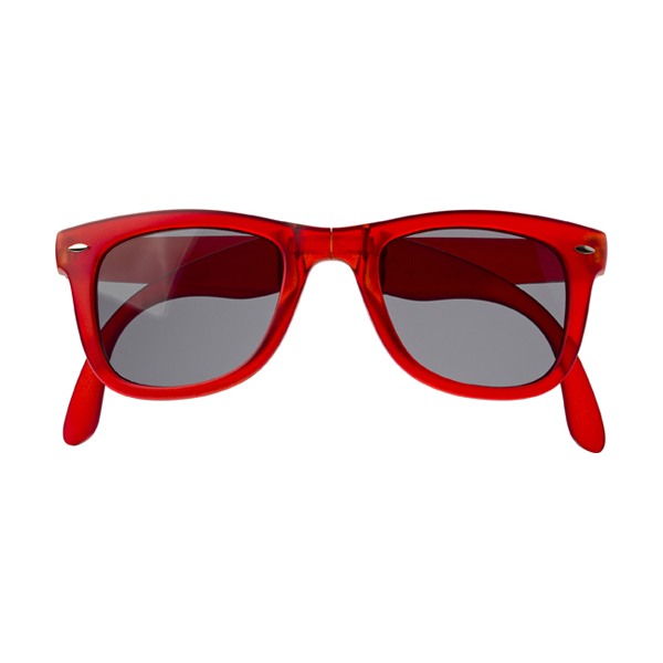 Foldable frosted sunglasses. in red