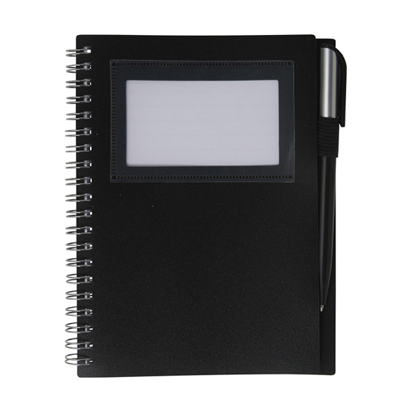 Wire Bound Notebook in black