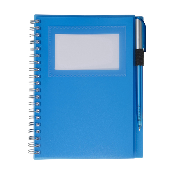 Wire Bound Notebook in cobalt-blue
