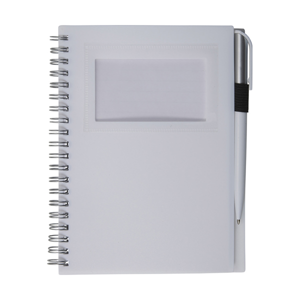Wire Bound Notebook in white