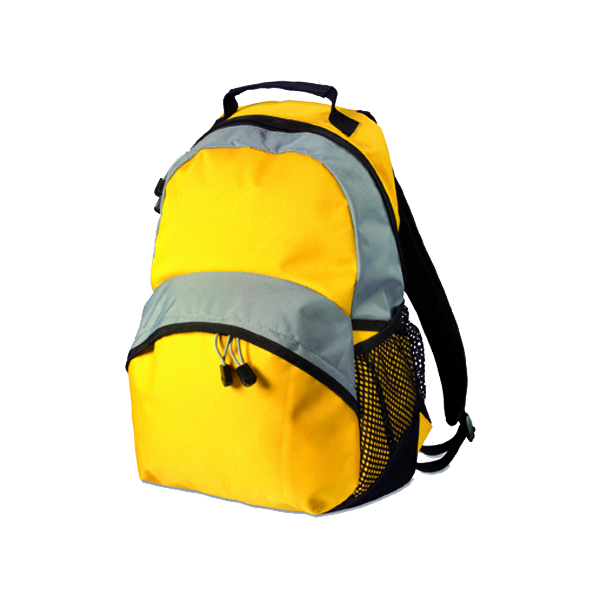 Backpack, 600d nylon in yellow