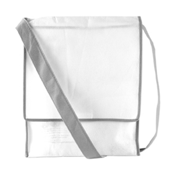 Postman style bag in white