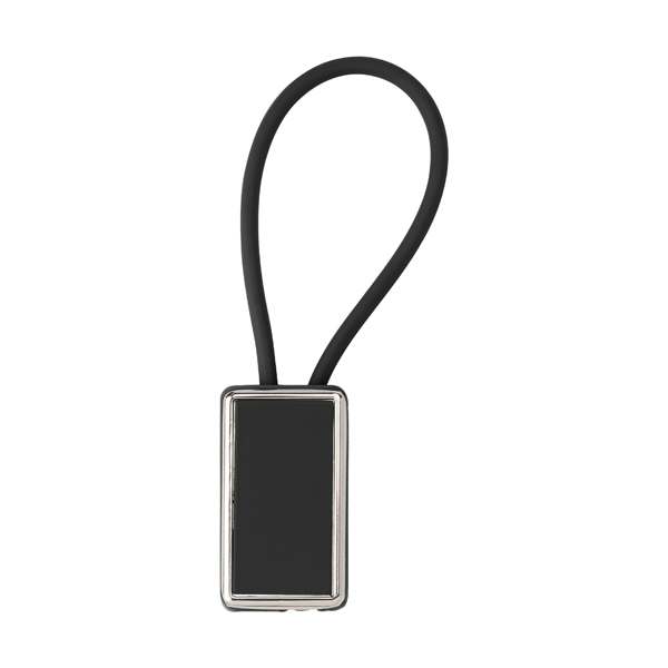 Plastic oblong key holder. in black