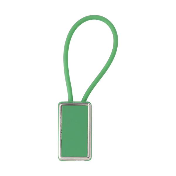 Plastic oblong key holder. in light-green