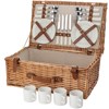 Picnic basket for 4 people. in brown