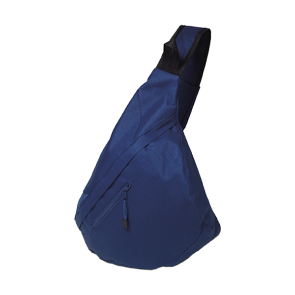 Triangular city bag. in blue