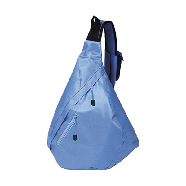 Triangular city bag. in light-blue