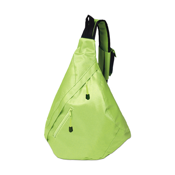 Triangular city bag. in lime