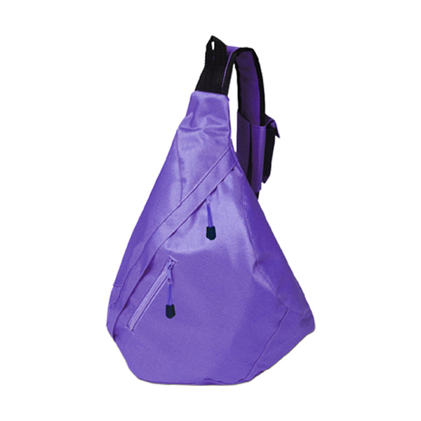 Triangular city bag. in purple
