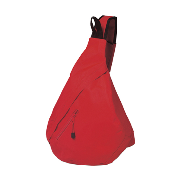 Triangular city bag. in red