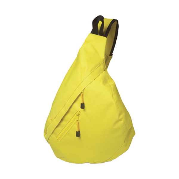 Triangular city bag. in yellow