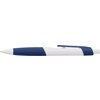 Plastic ballpen with rubber grip in Blue