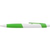 Plastic ballpen with rubber grip in Green
