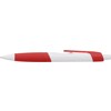 Plastic ballpen with rubber grip in Red