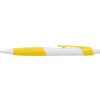 Plastic ballpen with rubber grip in Yellow