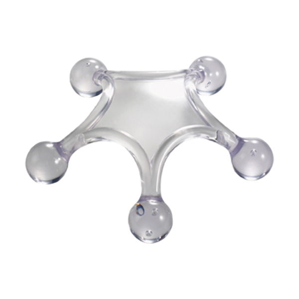 Body massager in transparent