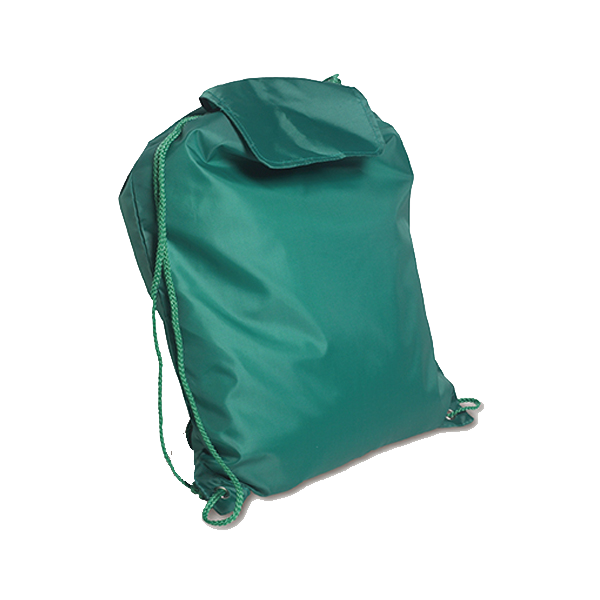 Junior polyester rucksack in green