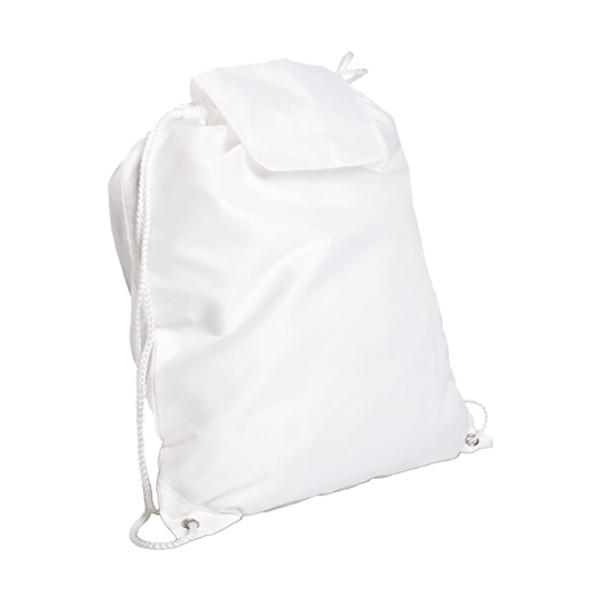 Junior polyester rucksack in white