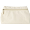 Polyester (600D) toilet bag in a tapered form with matching zipper and puller. in khaki