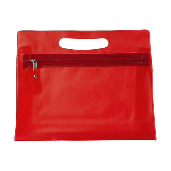 Frosted toilet bag. in red