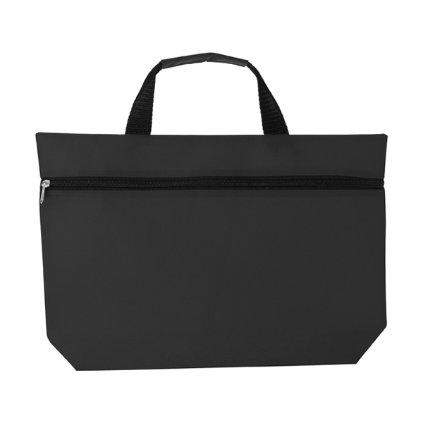 Non-woven document bag. in black