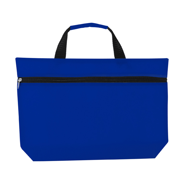 Non-woven document bag. in blue
