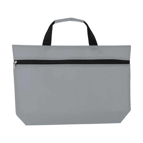 Non-woven document bag. in grey
