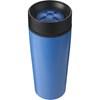 Stainless steel 450ml travel mug a plastic interior. in light-blue