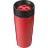 Stainless steel 450ml travel mug a plastic interior. in red