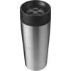 Stainless steel 450ml travel mug a plastic interior. in silver