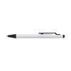 Plastic ballpen with rubber tip and, black ink.  in black