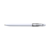 Plastic ballpen with black ink. in white-and-transparent-black