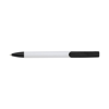 Plastic ballpen with blue ink. in white-and-black