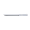 Plastic ballpen with blue ink. in white-and-blue