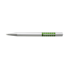 Aluminium Ballpen With Black Ink in silver-and-green