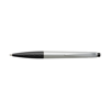 Plastic ballpen with black ink. in silver-and-black