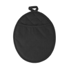 Neoprene oval shaped oven glove. in black