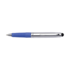 Steel ballpen with silicone barrel. in cobalt-blue